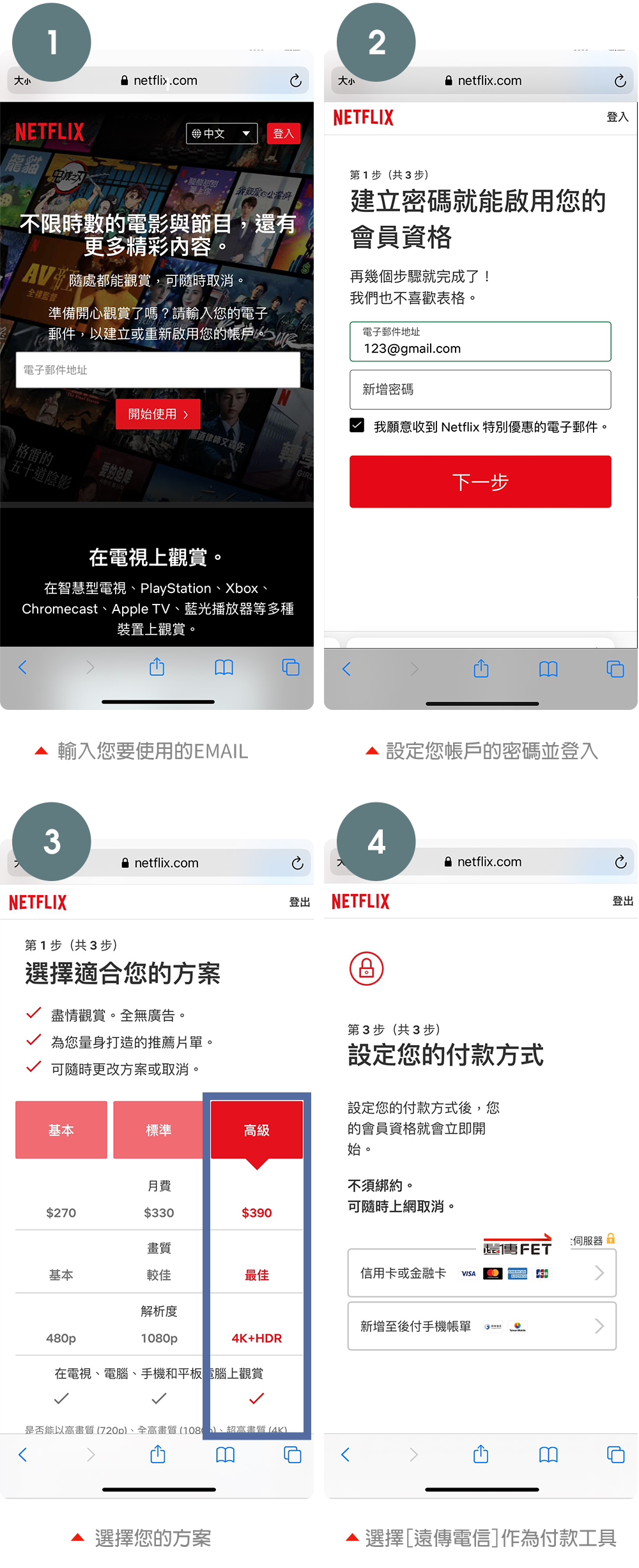 線上開通教學流程
