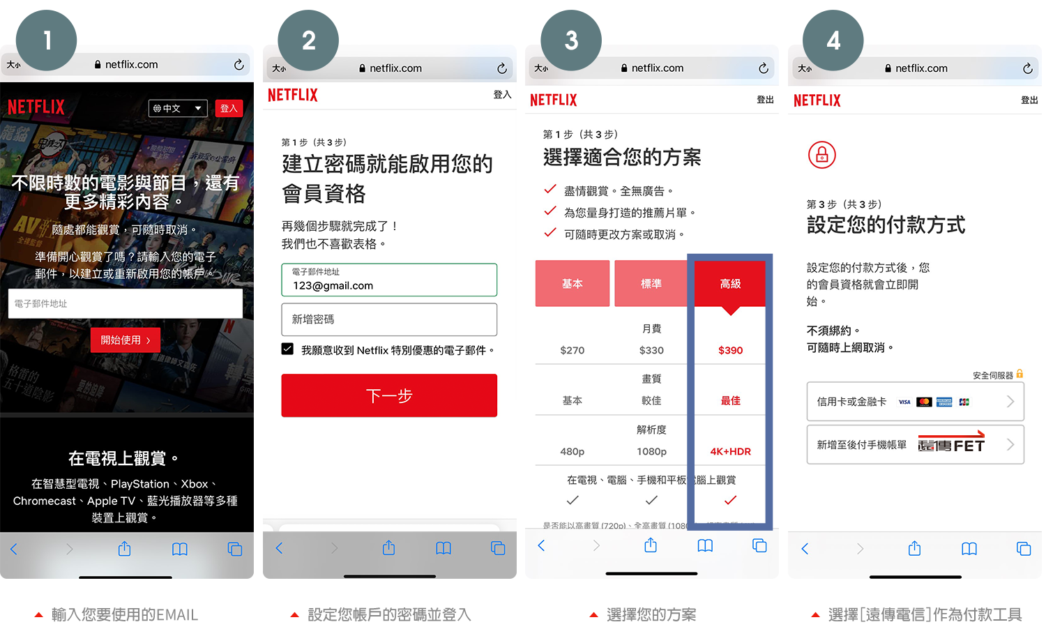 線上開通教學流程