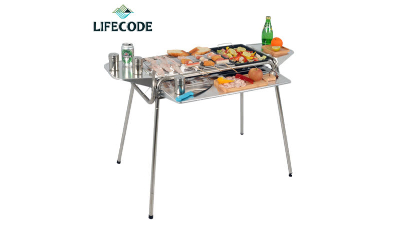 LIFECODE豪華版不鏽鋼烤肉架