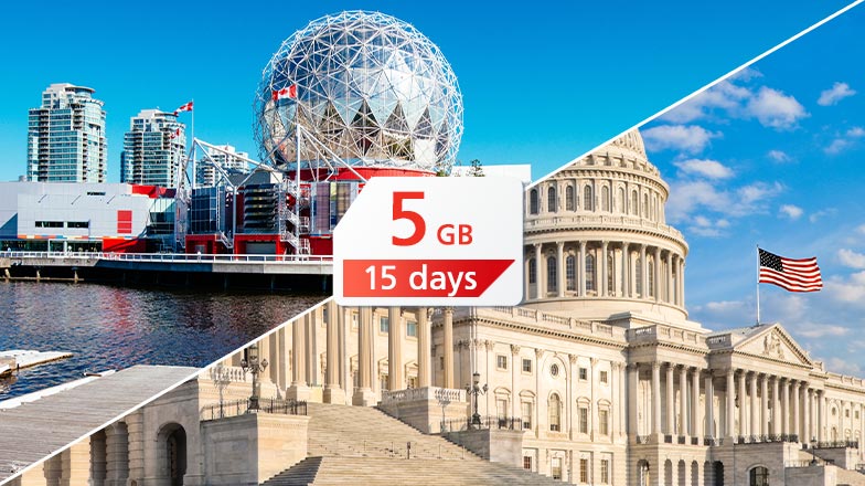 美國/加拿大 15日5G