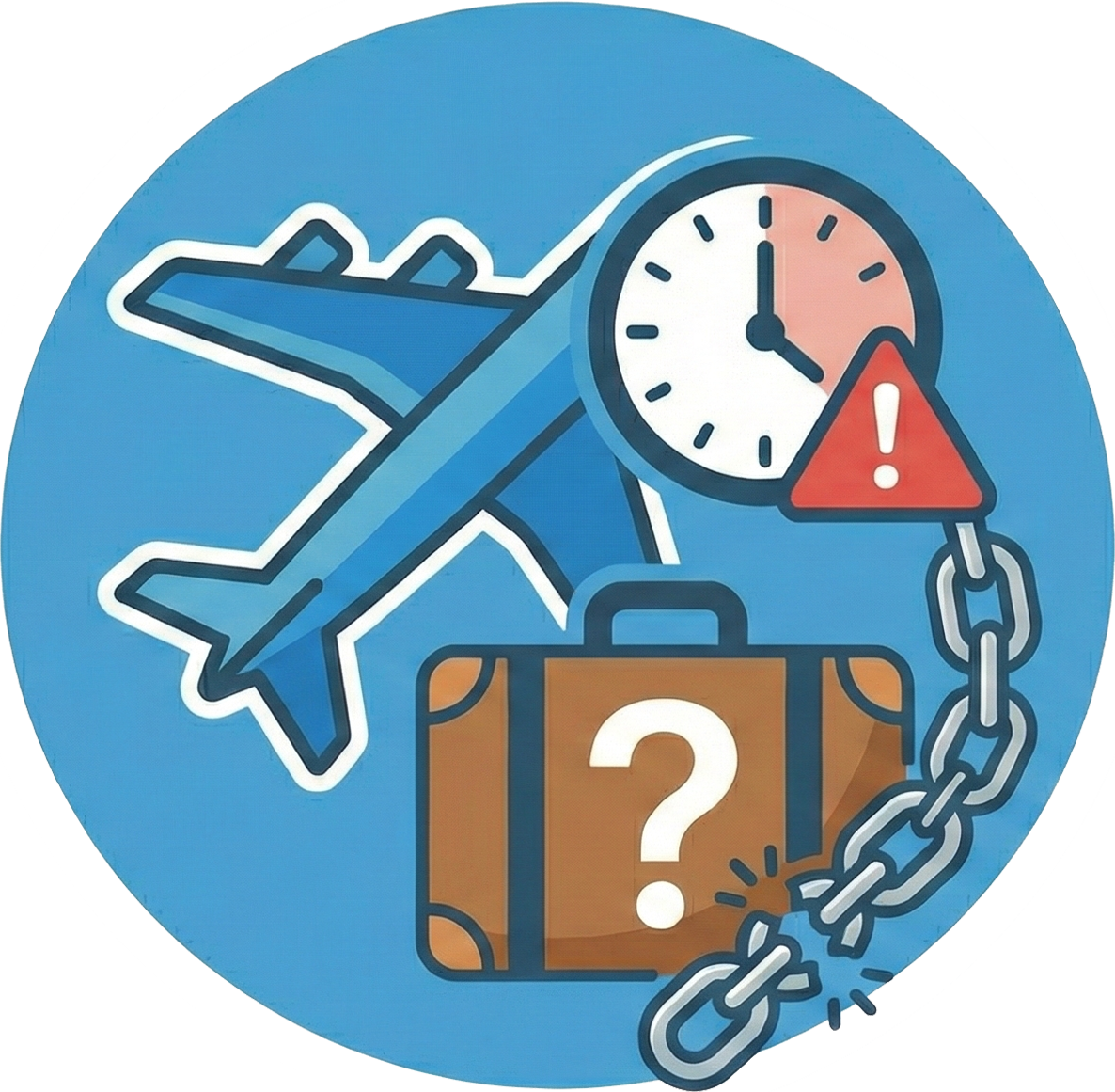 航班延誤與行李圖示